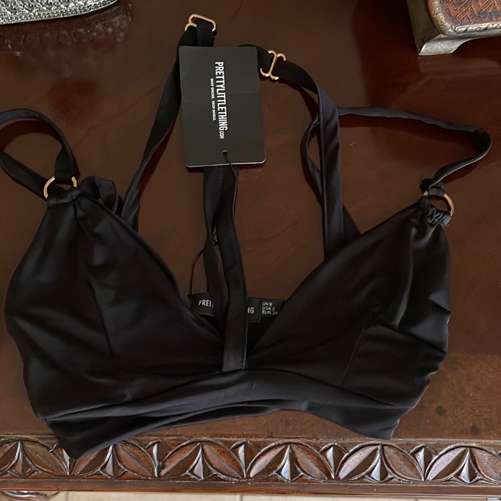 PLt nWT black crop top US size 2